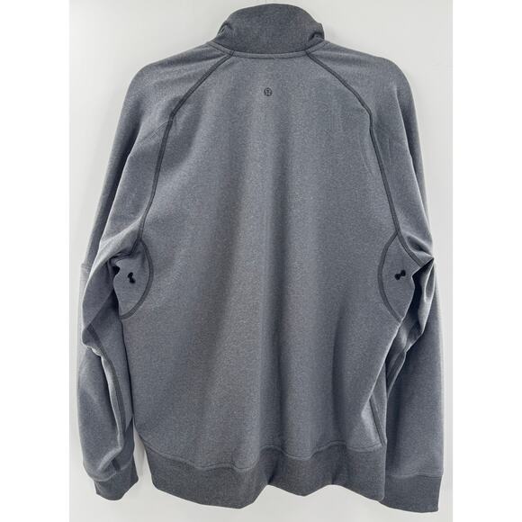 Lululemon Mens Training Gray Dark Slate Large Track Bomber Full Zip Jacket - Picture 2 of 5
